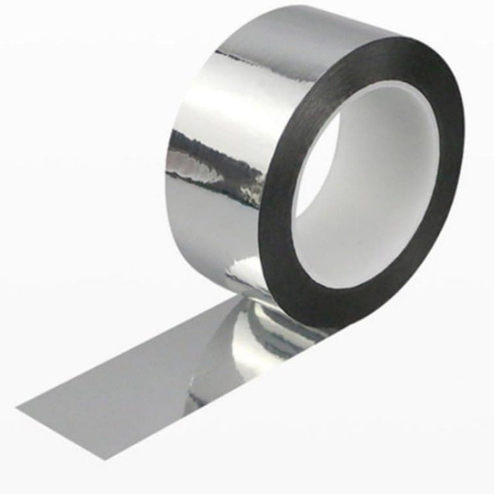 Banda Adeziva din Aluminiu pentru Izolare, Etansare si Protectie Suprafete, Rezistenta la UV, Aderenta Ridicata, 50 mm x 50 m, Argintiu