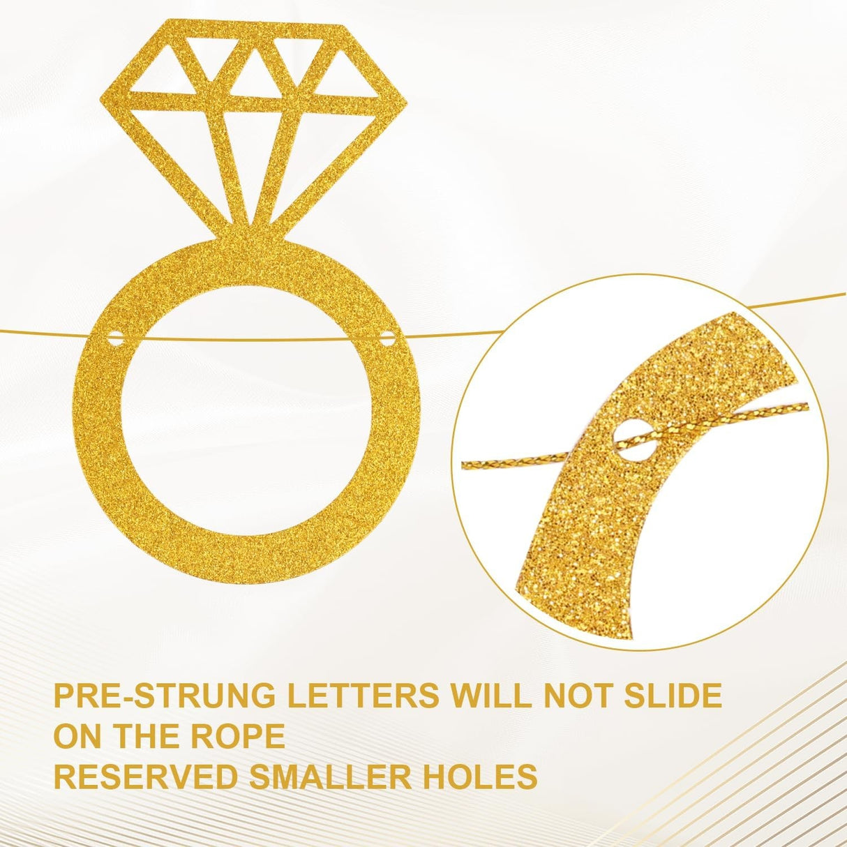 Banner Bride To Be, Vivimall, Dimensiune 30x20 cm, Rola de Ata Inclusa, Tematica Nunta, Decoratiune Party, Auriu - vivimall.ro