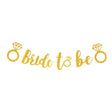 Banner Bride To Be, Vivimall, Dimensiune 30x20 cm, Rola de Ata Inclusa, Tematica Nunta, Decoratiune Party, Auriu - vivimall.ro