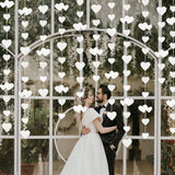 Banner cu Inimioare, Vivimall, Tip Franjuri, 4 m, Rola de Ata Inclusa, Alb - vivimall.ro