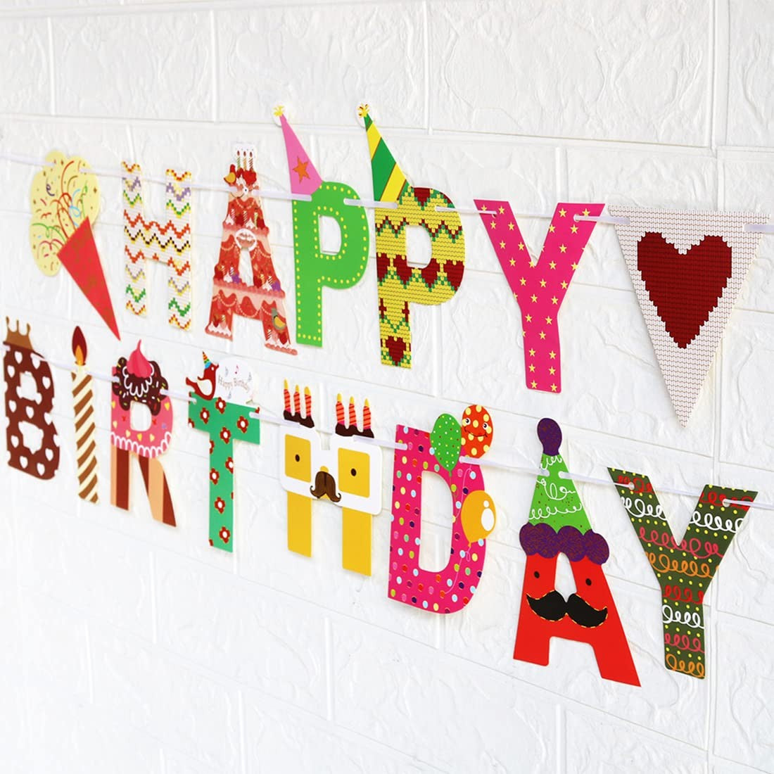 Banner Happy Birthday 100x200 cm, Vivimall, Rola de Ata Inclusa, Tematica Candy, Multicolor - vivimall.ro