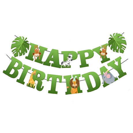 Banner Happy Birthday Jungle | PartySafari