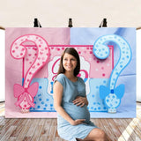 Banner pentru Petrecere, Vivimall, Model Girl or Boy, Tematica Gender Reveal, 150 x 100 cm, Albastru Roz - vivimall.ro