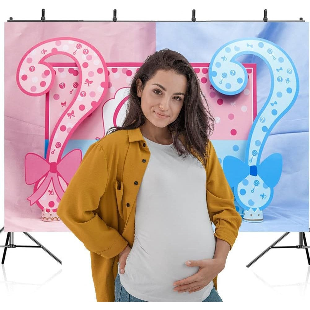 Banner pentru Petrecere, Vivimall, Model Girl or Boy, Tematica Gender Reveal, 150 x 100 cm, Albastru Roz - vivimall.ro