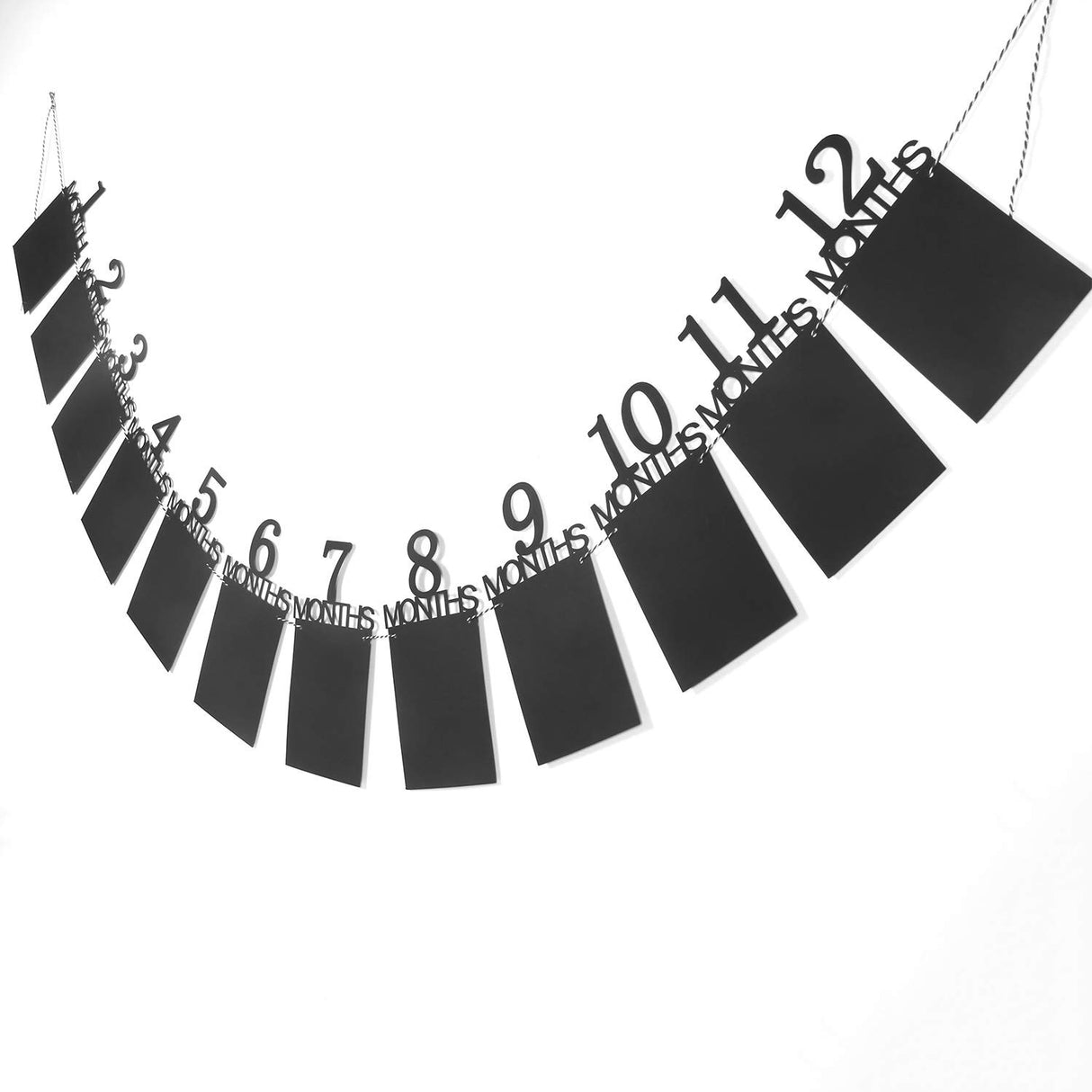 Banner Pentru Poze, Tema Prima Aniversare, Model Primele 12 Luni, Rola Ata Inclusa