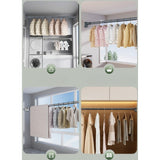 Bara Telescopica Multifunctionala, Flippy, din Otel Inoxidabil si ABS, Utilizare Universala, Extensie 185 - 205 cm, Fara Perforare Perete, Gri