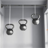 Bara Telescopica Multifunctionala, Flippy, din Otel Inoxidabil si ABS, Utilizare Universala, Extensie 185 - 205 cm, Fara Perforare Perete, Gri