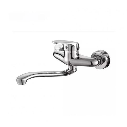 Baterie Bucatarie De Perete Cu Pipa Rotativa, Aliaj, Crom - vivimall.ro
