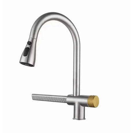 Baterie Bucătărie Duș Extractibil Inox Argintiu  YB1500S | YBHome - vivimall.ro