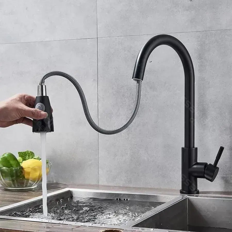 Baterie Bucatarie Cu Dus Extractibil, Inox Sus304 - vivimall.ro