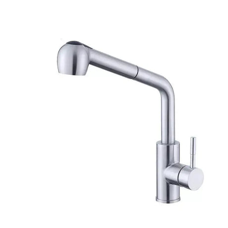 Baterie Bucatarie Cu Dus Extractibil Starke Cf019, Monocomanda, Inox, Cartus Ceramic - vivimall.ro