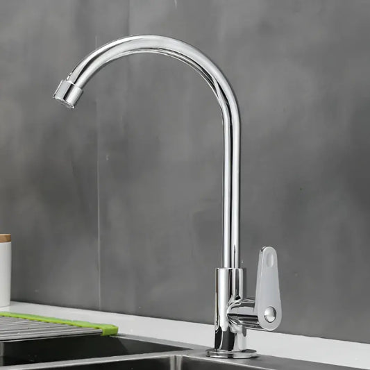 Baterie Apa Rece Inox, Crom, Pipa Rotativa - vivimall.ro