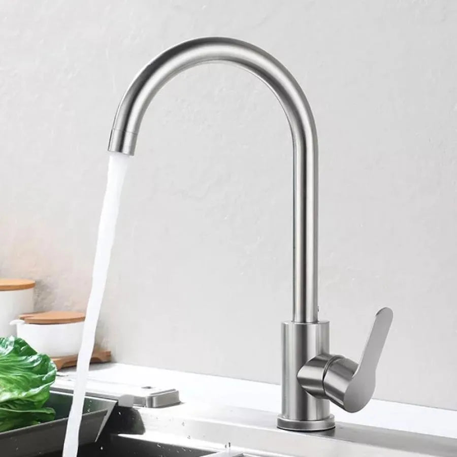 Baterie Bucatarie Premium, Inox Sus304, Satinat - vivimall.ro