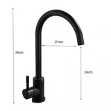 Baterie Bucatarie Monocomanda Pipa Pivotanta Cartus Ceramic Inox Satin Racorduri Kit Fixare Incluse Hs001 - vivimall.ro