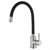 Baterie De Bucatarie Cu Pipa Flexibila, Inox Sus304, Satinat - vivimall.ro