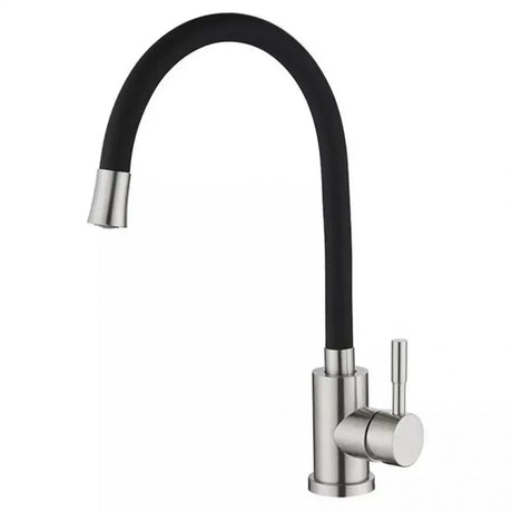Baterie De Bucatarie Cu Pipa Flexibila, Inox Sus304, Satinat - vivimall.ro