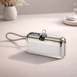 Baterie Externa, Flippy, Power Bank, Capsule, 10000 mAh, Design Compact, Incarcare Rapida, Compatibilitate Universala, 9 x 5 x 2,5 cm, Alb - vivimall.ro
