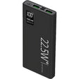 Baterie Externa Powerbank, Vivimall, Ultra-Subtire cu Ecran Digital, Compatibilitate Universala, TYPE-C si USB x2, 10000 mAh, Power Delivery 22.5W, 144x66x16 mm, Negru - vivimall.ro