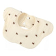 Baveta Tip Floare, Din Bumbac, Pentru Copii 0-12 Luni, Rezistenta La Apa, Cu Capse, Crem - vivimall.ro