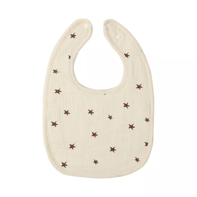 Baveta In Forma De U, Din Bumbac, Pentru Copii 0-12 Luni, Rezistenta La Apa, Cu Capse, , Crem - vivimall.ro