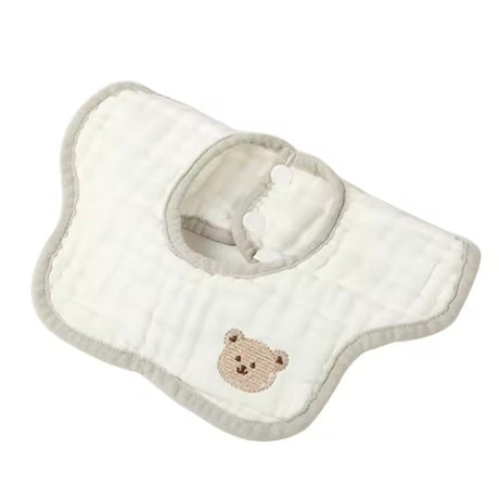 Baveta Tip Floare, Din Bumbac, Pentru Copii 0-12 Luni, Rezistenta La Apa, 8 Straturi - vivimall.ro