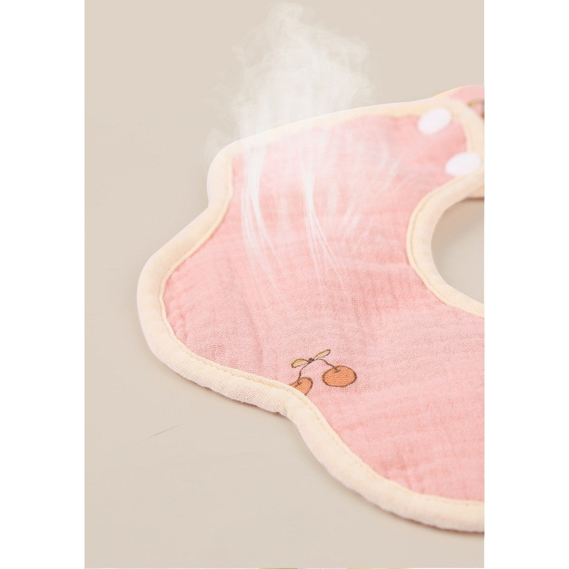 Baveta Tip Floare, Din Bumbac, Pentru Copii 0-12 Luni, Rezistenta La Apa, Cu Capse - vivimall.ro