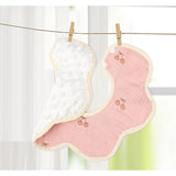 Baveta Tip Floare, Din Bumbac, Pentru Copii 0-12 Luni, Rezistenta La Apa, Cu Capse - vivimall.ro