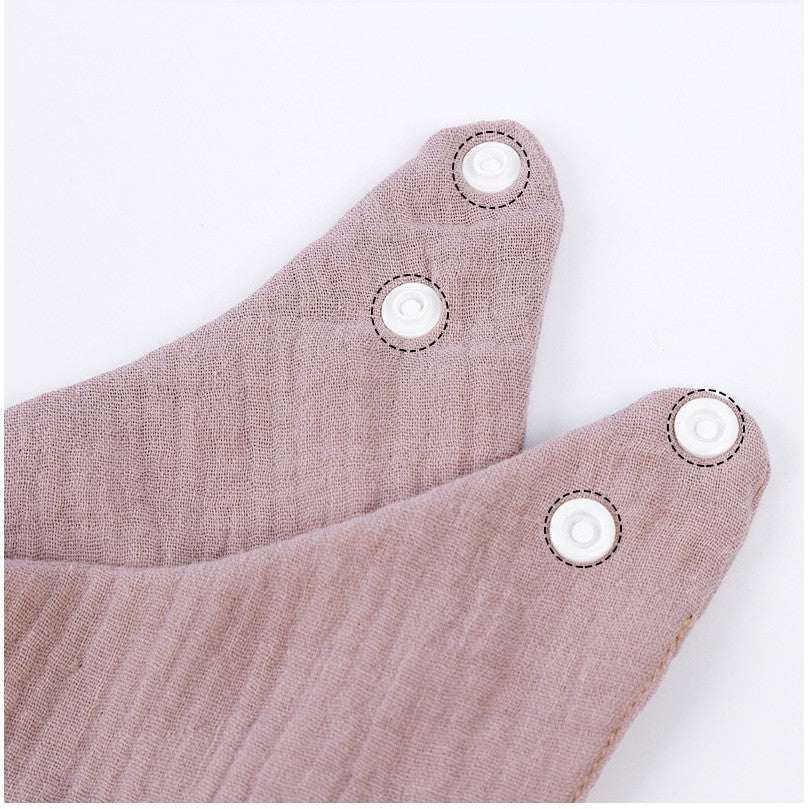 Baveta Triunghiulara, Flippy, din Bumbac, pentru Copii 0-12 Luni, 33x32 cm, Rezistenta la Apa, Crem