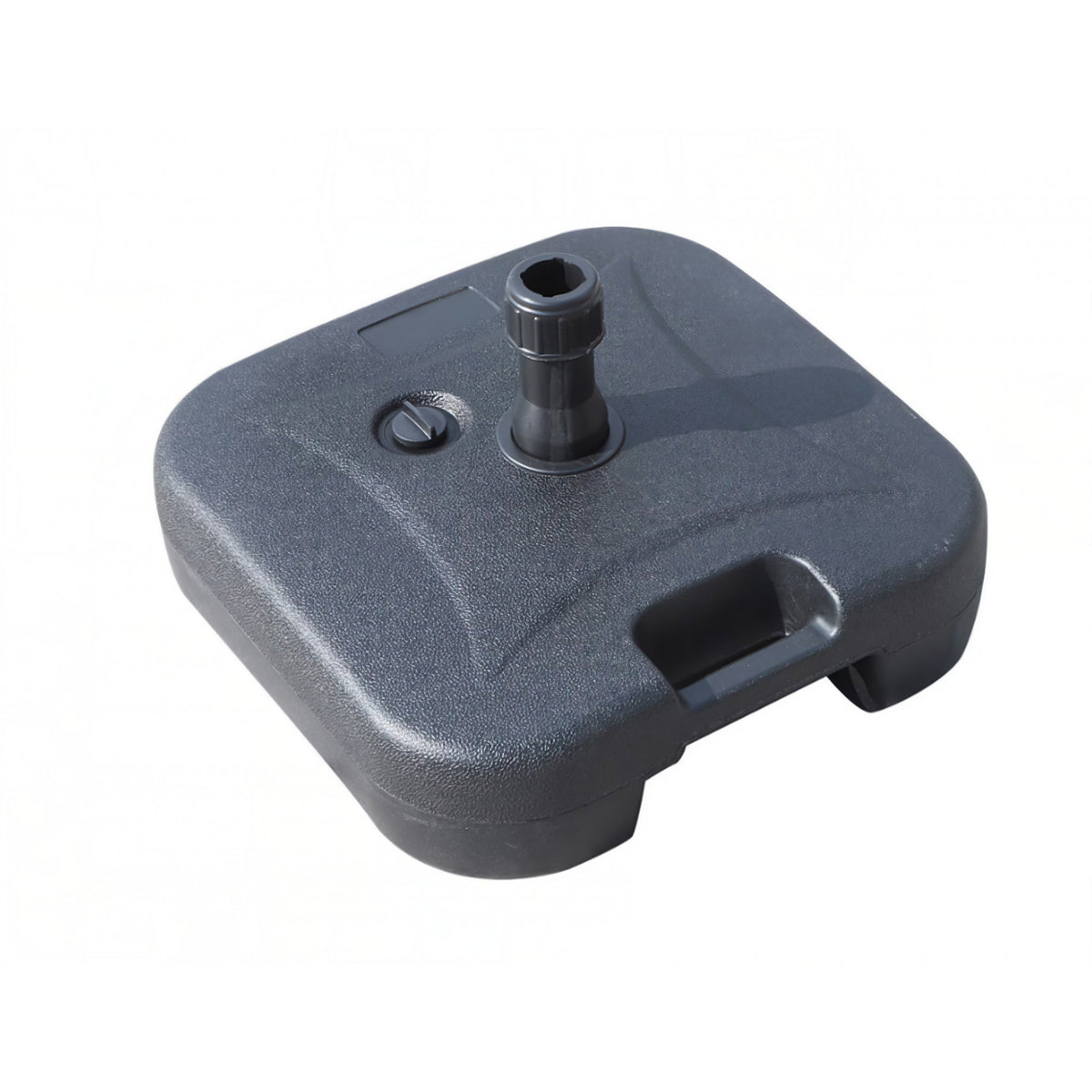 Baza umbrela din plastic, Vivimall, patrata, 22 litri, neagra