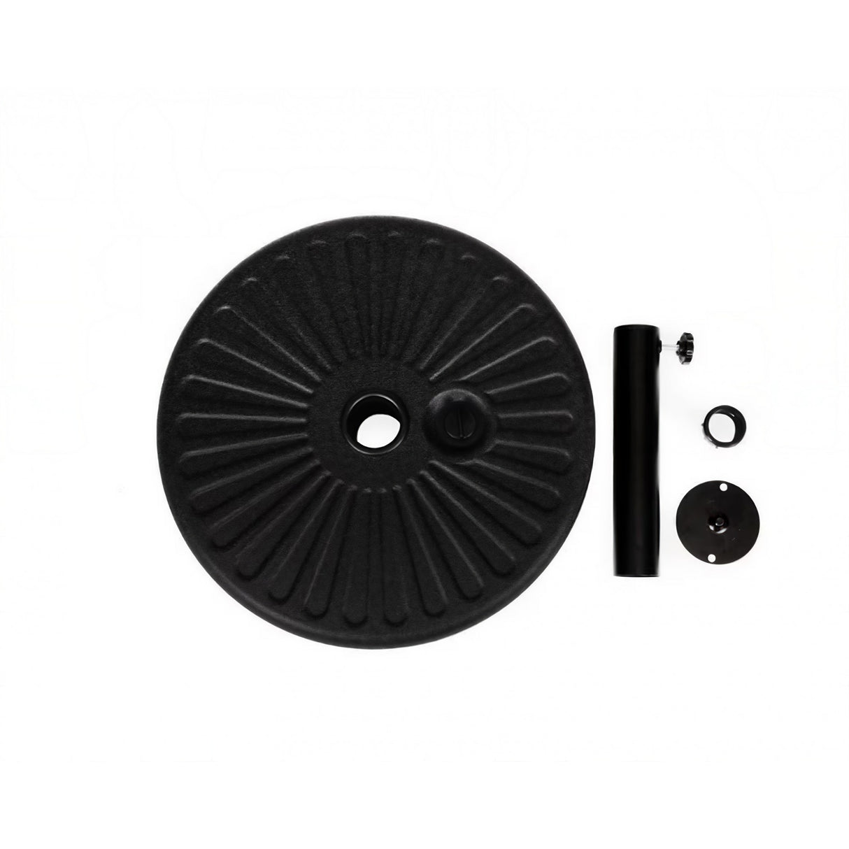 Baza Umbrela Din Plastic Rotunda, 22 Litri, Neagra - vivimall.ro