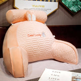 Perna Multifunctionala, Flippy, Spatar pentru Pat, Protectie Lombara, Marime Medie, 60 x 40 cm, din Latex, Model Iepure, Roz - vivimall.ro