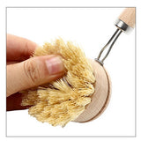 Perie de Curatat Vase si Alimente, Vivimall, din Lemn de Fag cu Coada, 24 x 5.8 cm, Perie din Sisal, Crem - vivimall.ro