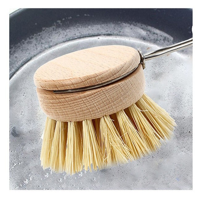 Perie De Curatat Vase Si Alimente, Din Lemn De Fag Cu Coada, 24 X 5.8 Cm, Perie Din Sisal, Crem - vivimall.ro