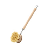 Perie De Curatat Vase Si Alimente, Din Lemn De Fag Cu Coada, 24 X 5.8 Cm, Perie Din Sisal, Crem - vivimall.ro