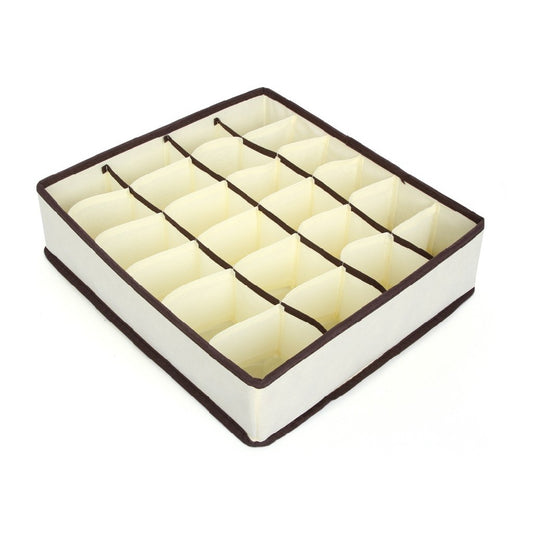 Cutie De Depozitare, Pentru Lenjerie, Sosete Si Sutiene, Material Textil, 24 Compartimente, Culoare