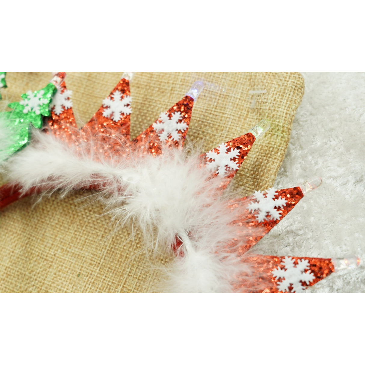 Bentita/cerc de Craciun, culoare rosie, marime standard, Vivimall - vivimall.ro