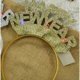 Bentita/cerc Happy Newyear, culoare auriu, marime standard, Vivimall - vivimall.ro