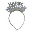 Bentita/cerc Happy Newyear, culoare gri metalic, marime standard, Vivimall - vivimall.ro