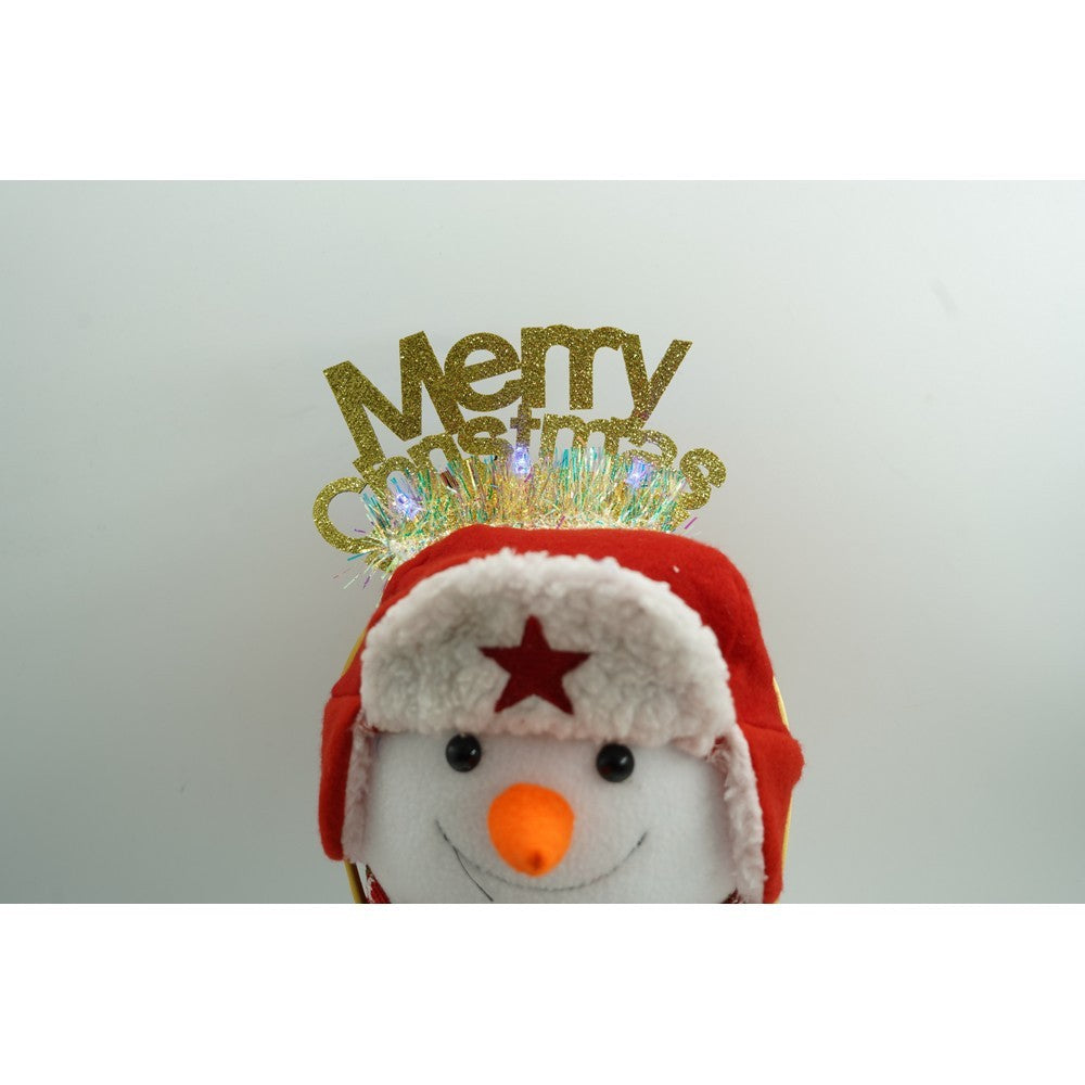 Bentita/cerc Mery Cristmas, culoare auriu cu beteala, marime standard, Vivimall - vivimall.ro