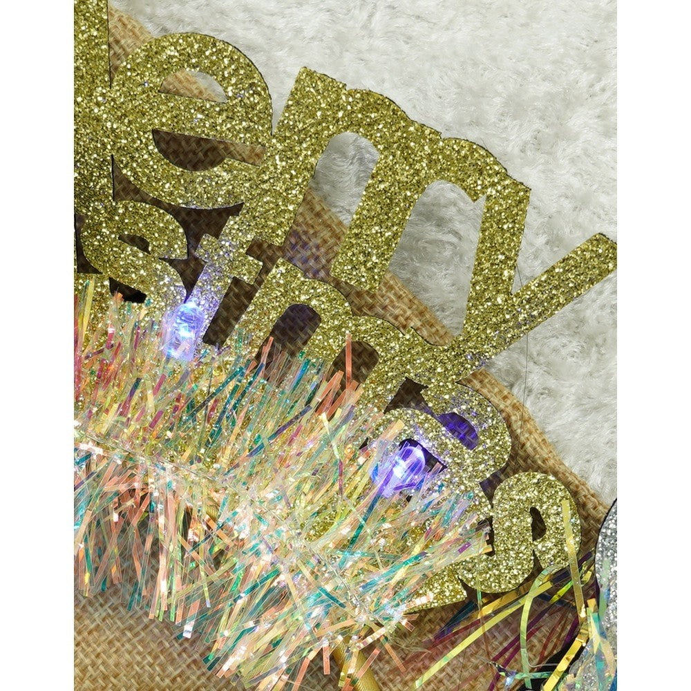 Bentita/Cerc Mery Cristmas, Culoare Cu Beteala, Marime Standard