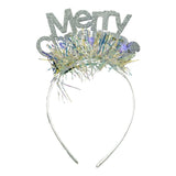 Bentita/Cerc Mery Cristmas, Culoare Metalic Cu Beteala, Marime Standard
