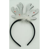 Bentita/cerc ren de Craciun, culoare negru cu gri metalic, marime standard, Vivimall - vivimall.ro