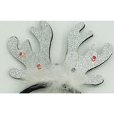 Bentita/cerc ren de Craciun, culoare negru cu gri metalic, marime standard, Vivimall - vivimall.ro