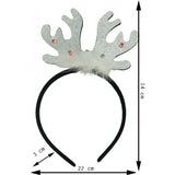 Bentita/cerc ren de Craciun, culoare negru cu gri metalic, marime standard, Vivimall - vivimall.ro