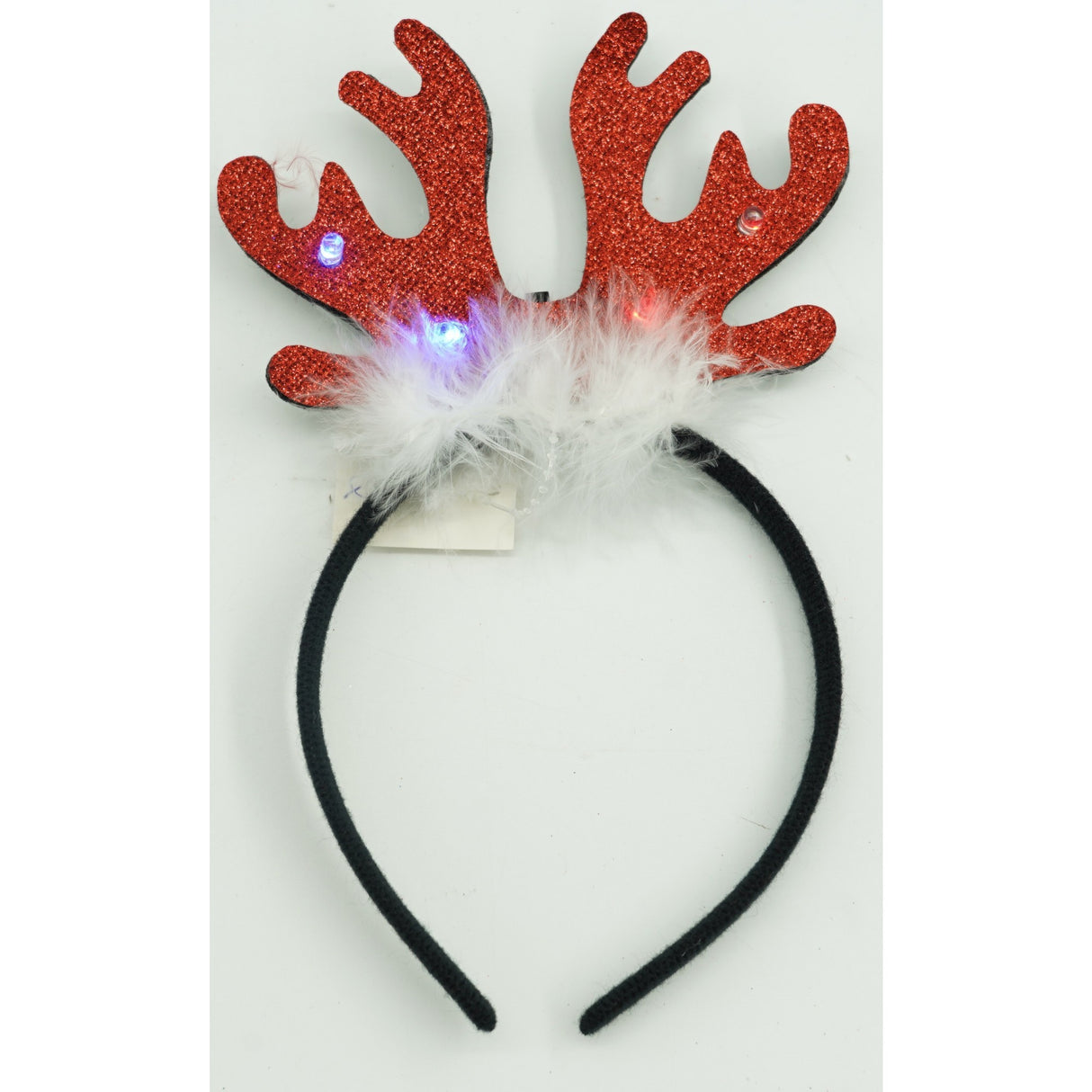 Bentita/cerc ren de Craciun, culoare negru cu rosu, marime standard, Vivimall - vivimall.ro