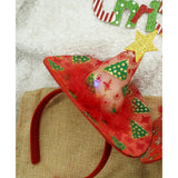 Bentita/cerc tip palarie de Craciun, culoare rosie cu led, marime standard, Flippy - vivimall.ro