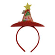Bentita/cerc tip palarie de Craciun, culoare rosie cu led, marime standard, Flippy - vivimall.ro