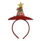 Bentita/cerc tip palarie de Craciun, culoare rosie cu led, marime standard, Flippy - vivimall.ro