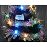 Beteala Craciun Cu Led, Argintie, Pvc, Sir, Artificiala