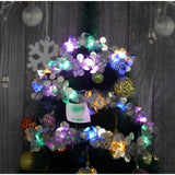 Beteala Craciun Cu Led, Argintie, Pvc, Sir, Artificiala